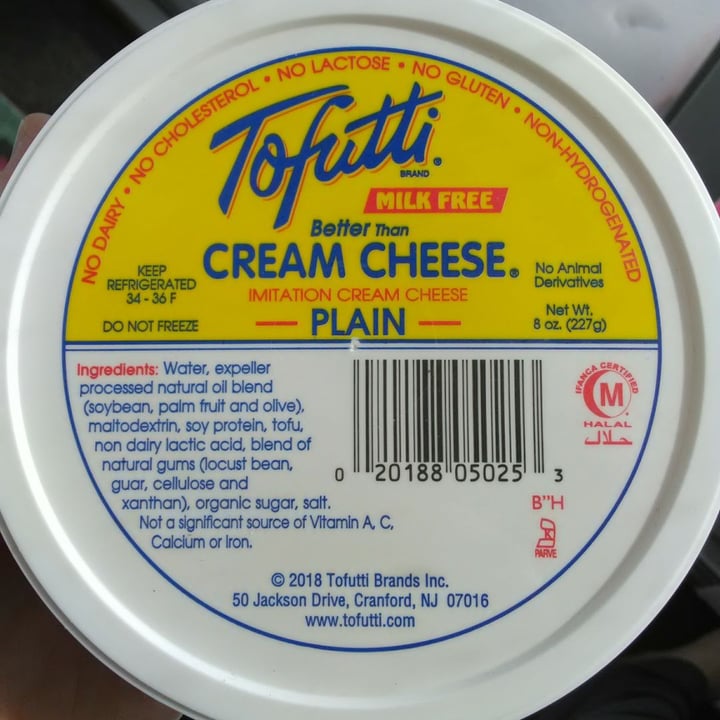 photo of Tofutti Better Than Cream Cheese shared by @veganfarmersdaughter on  19 Jan 2020 - review