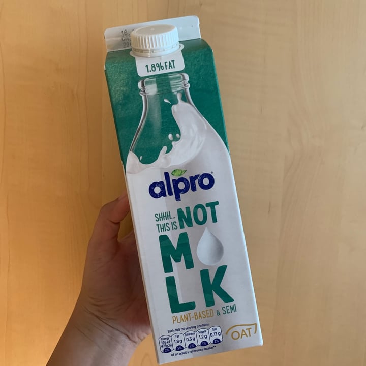 photo of Alpro Alpro, Not Milk, Oat, 1.8% Fat shared by @annika-m on  14 Sep 2022 - review