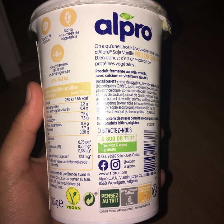 photo of Alpro Soy Yogurt Vanilla shared by @axelle270 on  26 Sep 2020 - review