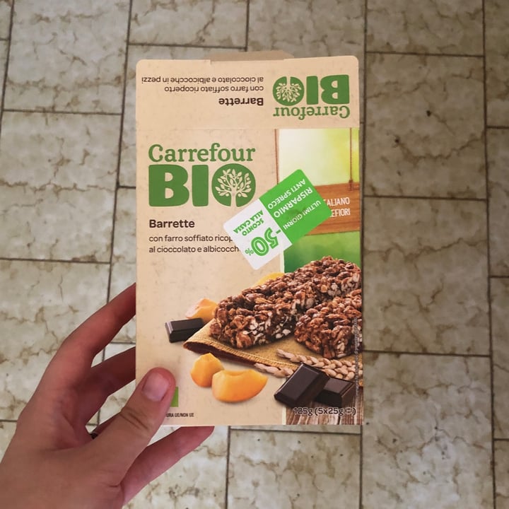 photo of Carrefour Bio barrette Farro E Albicocche shared by @lombricale on  24 Jul 2022 - review