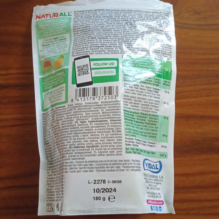 photo of Vidal Naturall sour fruit mix shared by @iriavizcaino on  22 Oct 2022 - review