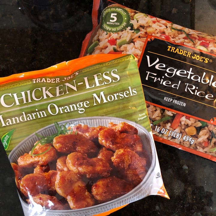 photo of Trader Joe's Chicken-less Mandarin Orange Morsels shared by @neenacherie on  01 Oct 2021 - review