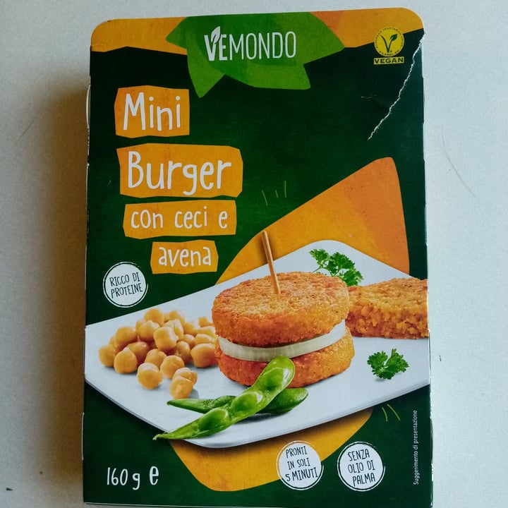 photo of Vemondo Mini Burger con Ceci e Avena shared by @valeveg75 on  21 May 2021 - review