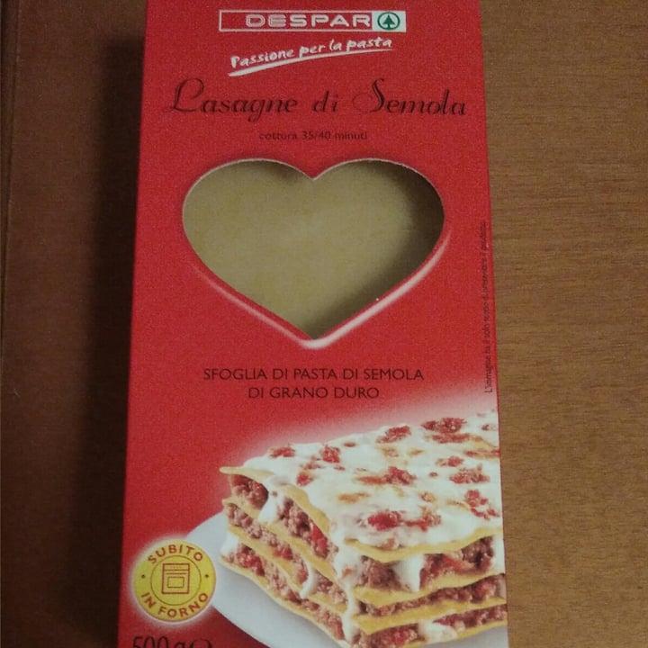 photo of Despar Lasagne di Semola shared by @enbobo on  21 Mar 2021 - review