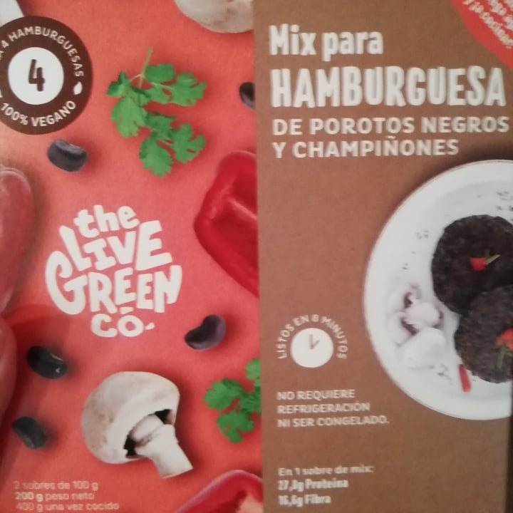photo of The Live Green Co Mix para Hamburguesas de Porotos Negros Champignones shared by @cataibaceta on  15 Sep 2020 - review