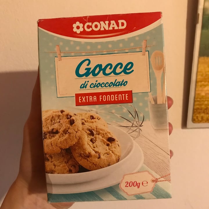 photo of Conad Gocce di cioccolato extra fondente shared by @nikyveg on  15 Apr 2022 - review