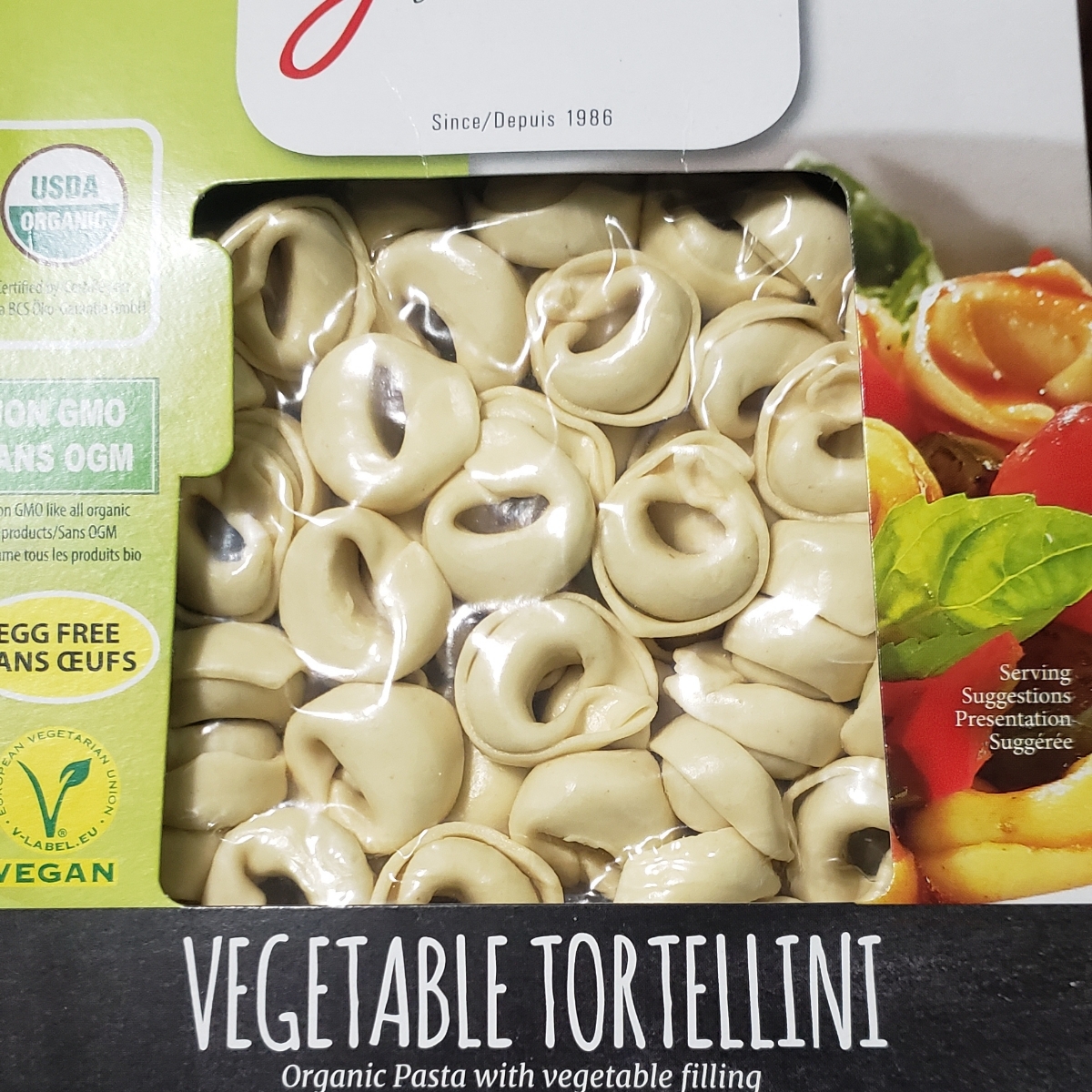 Giovanni organic pasta Vegetable Tortellini Reviews abillion