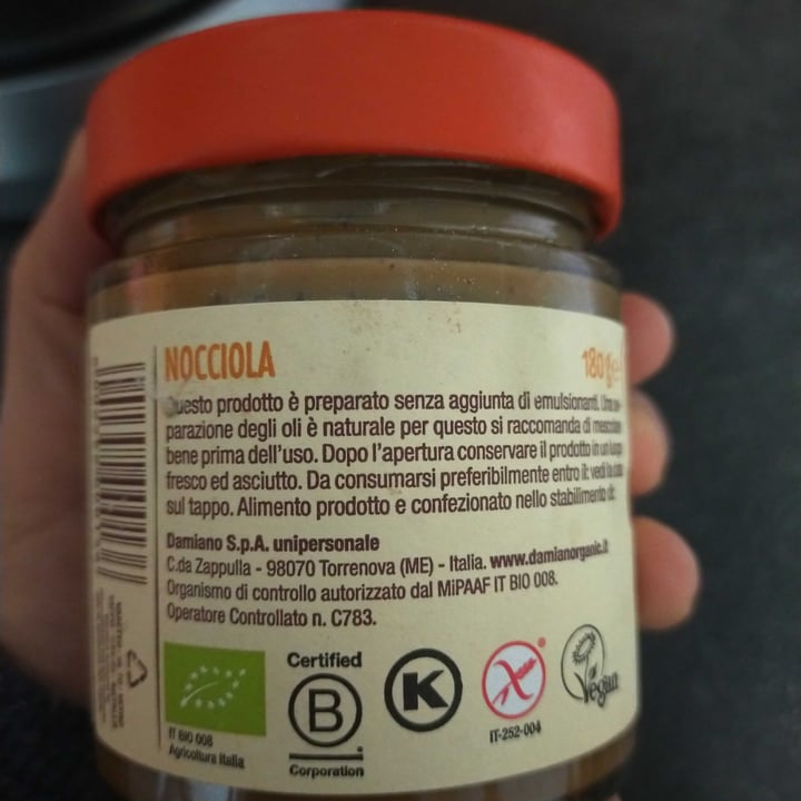 photo of Damiano Think Organic Crema Di Nocciole Tostate Bio shared by @lucianar on  15 Dec 2022 - review