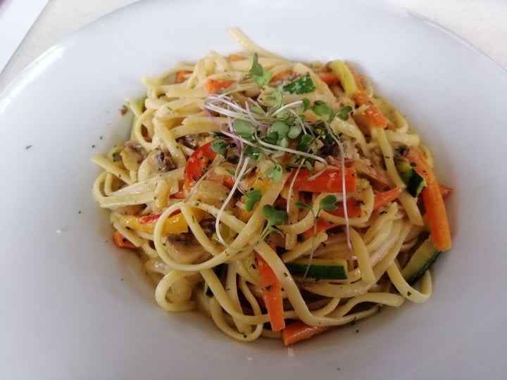 review photo of 1904 Bistro Américain Vegan linguine Cappelo shared by @cholland on 16 Aug 2019 - review