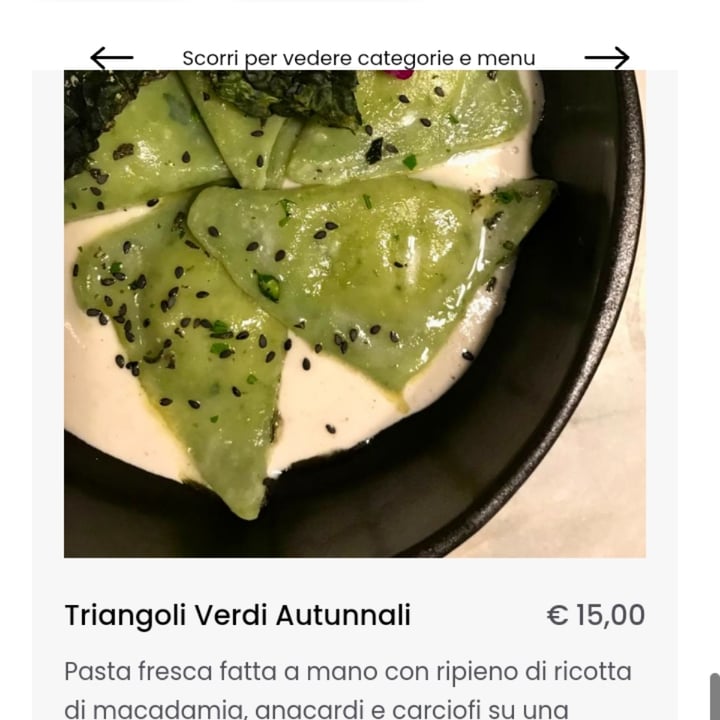 photo of Botanica Lab Cucina Triangoli Verdi shared by @biancafurii on  20 Nov 2022 - review