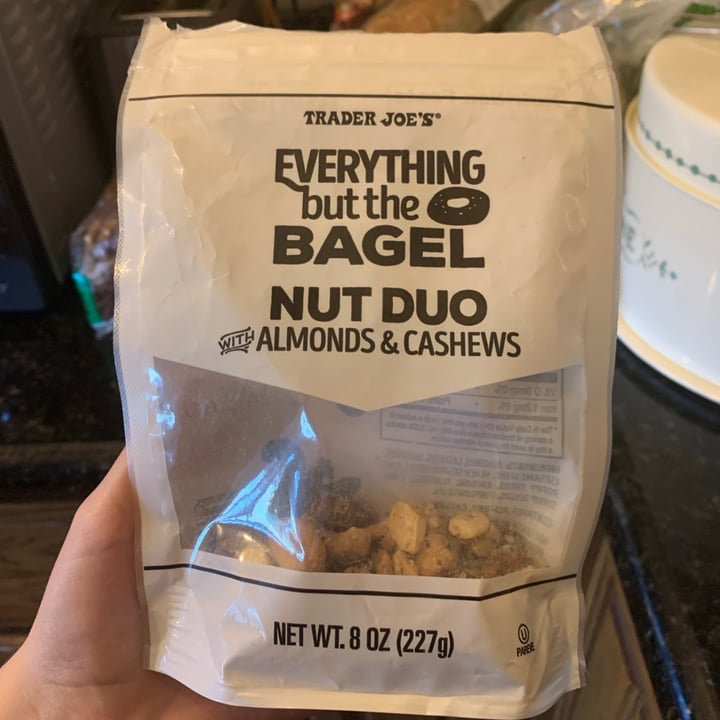 photo of Trader Joe's Everything but the Bagel Nut Duo shared by @veganbat on  21 Sep 2021 - review