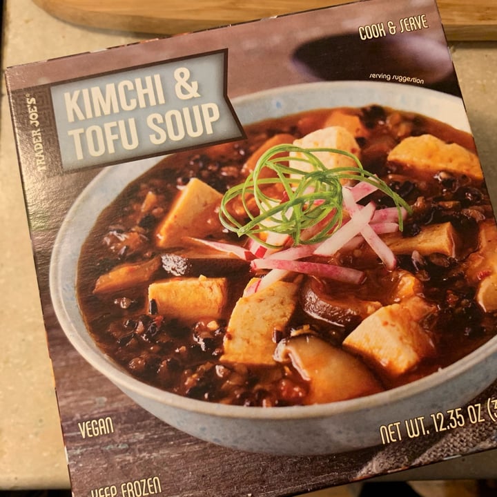 photo of Trader Joe's Kimchi & Tofu Soup shared by @keeponveganon on  02 Nov 2021 - review