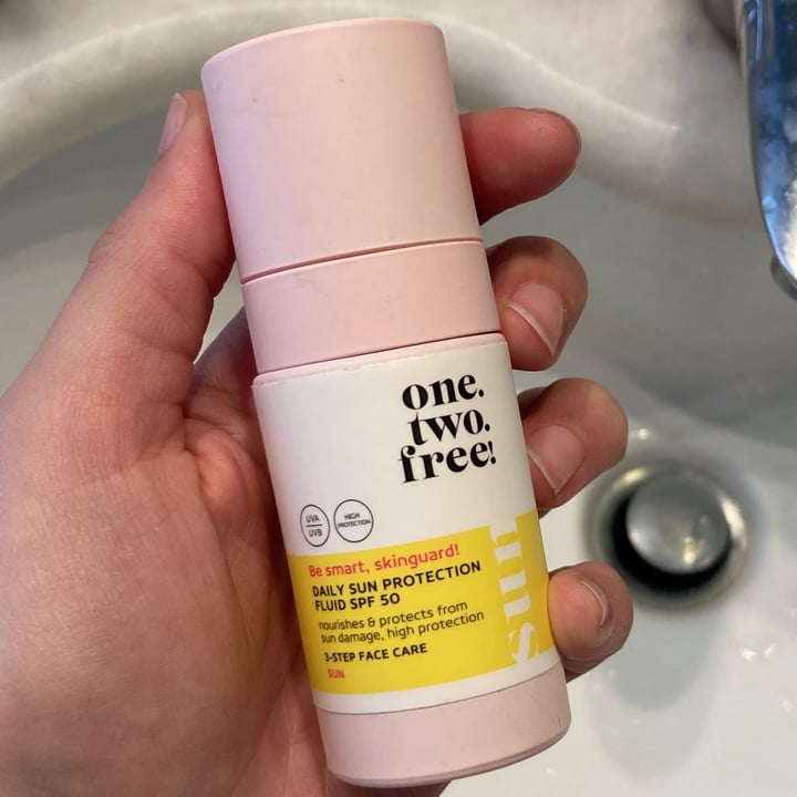review photo of One Two Free! Daily sun protection fluid SPF 50 shared by @giuliabalestrino on 15 Apr 2022 - review