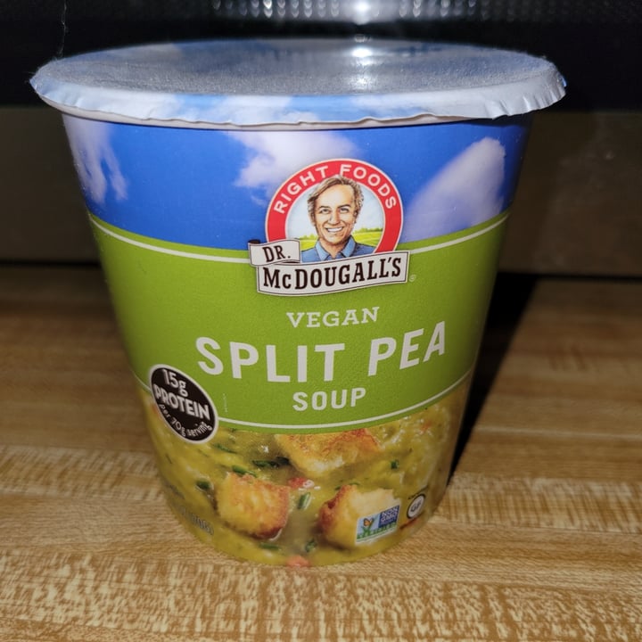 photo of Dr McDougall's  Right Foods Lower sodium split pea soup shared by @veggers2163 on  18 May 2022 - review