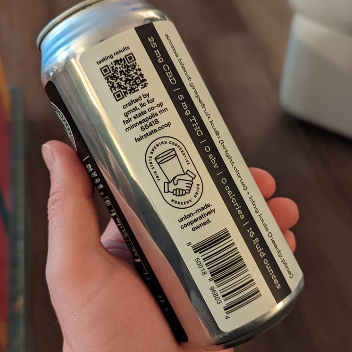 photo of Fair State Brewing Cooperative Chill State hemp-infused sparkling water shared by @jonok on  18 Oct 2022 - review