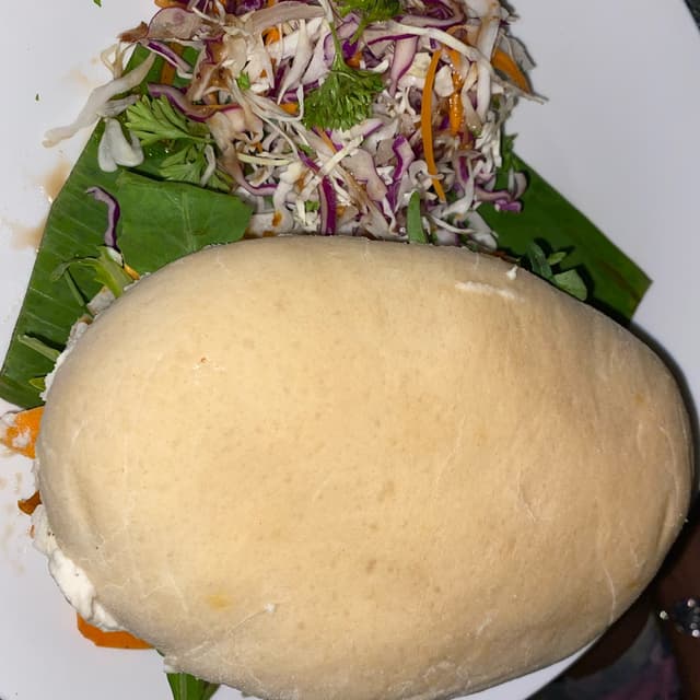 Photo of the dish “bbq tofu on pita”