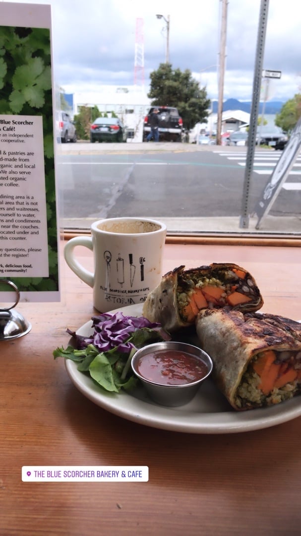 photo of Blue Scorcher Bakery & Cafe Yam and Pesto Breakfast Burrito shared by @seleneraz on  01 Apr 2020 - review