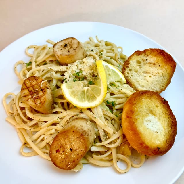Foto del piatto “Scallop Alfredo”