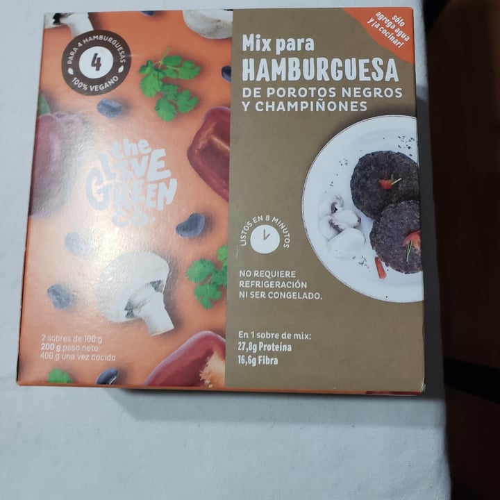 photo of The Live Green Co Mix para Hamburguesas de Porotos Negros Champignones shared by @sotonarbona on  22 Dec 2020 - review