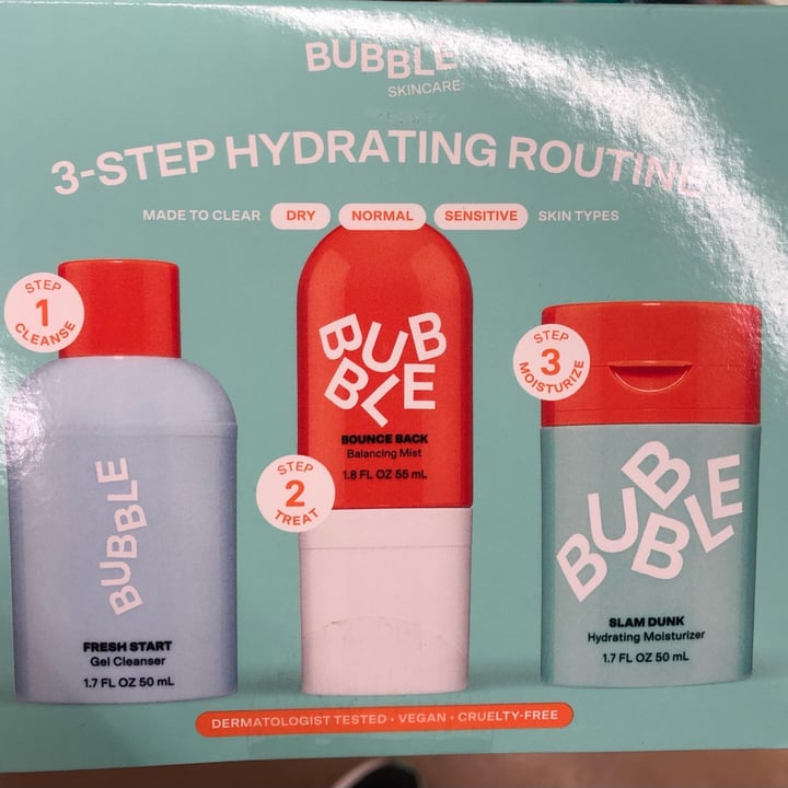 photo of Bubble skin care 3 Step Hydrating Routine shared by @kikilane007 on  22 May 2022 - review