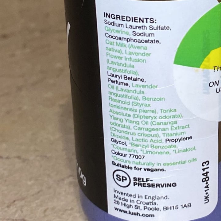 review photo of LUSH Fresh Handmade Cosmetics Sleepy Gel de Ducha shared by @aleles on 11 Jan 2022 - review