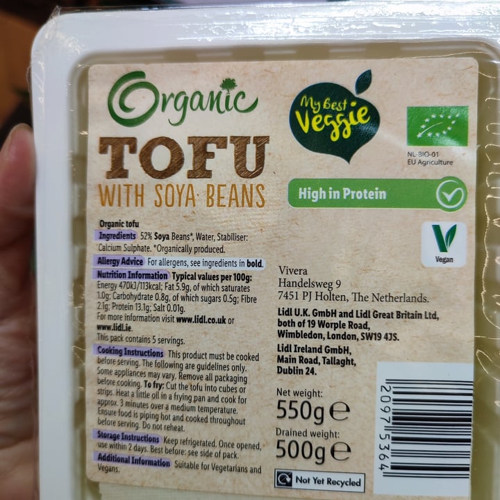 photo of My Best Veggie Organic Tofu shared by @erikavidal on  02 May 2022 - review
