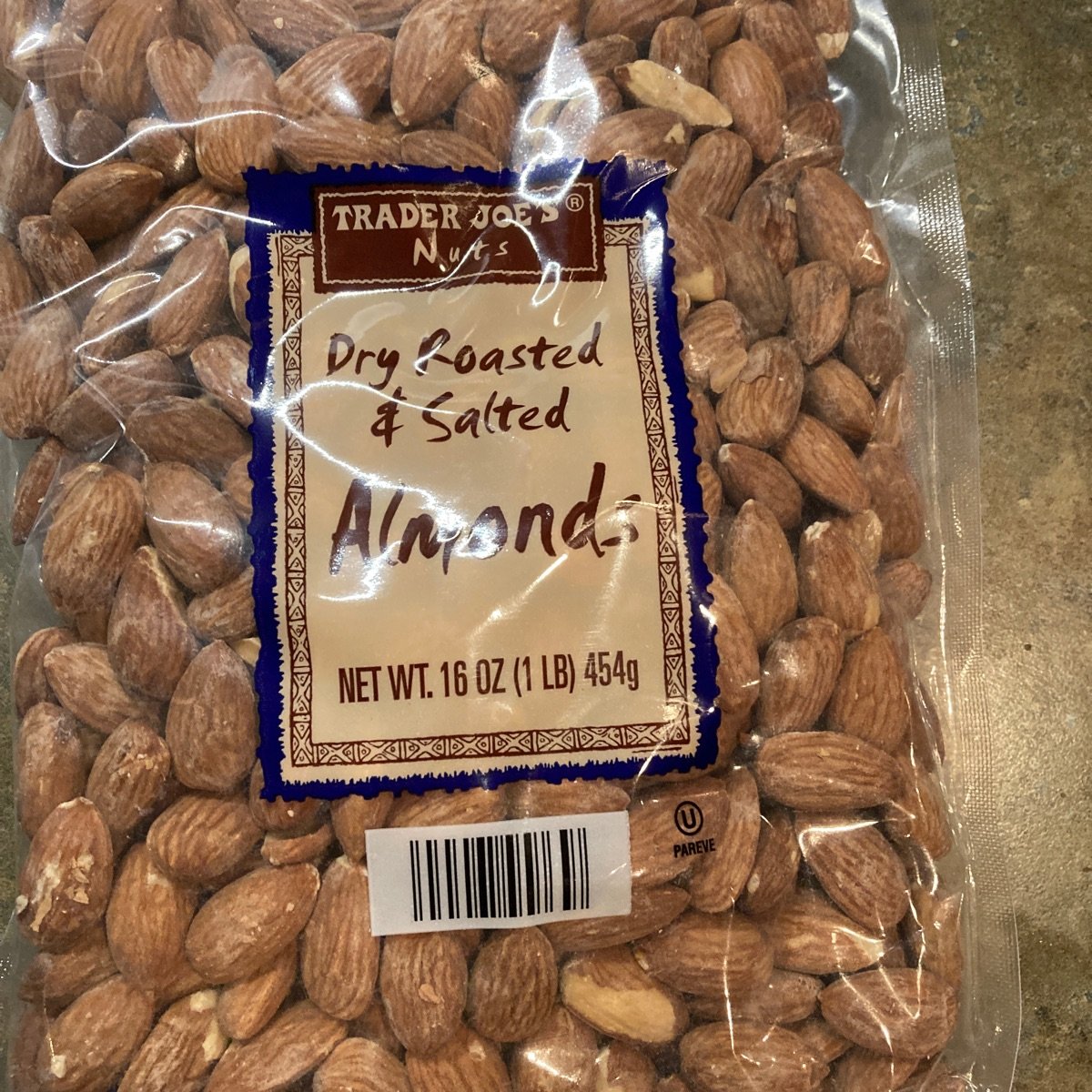Dry roasted and salted almonds from Trader Joe's - Vegan Product ...