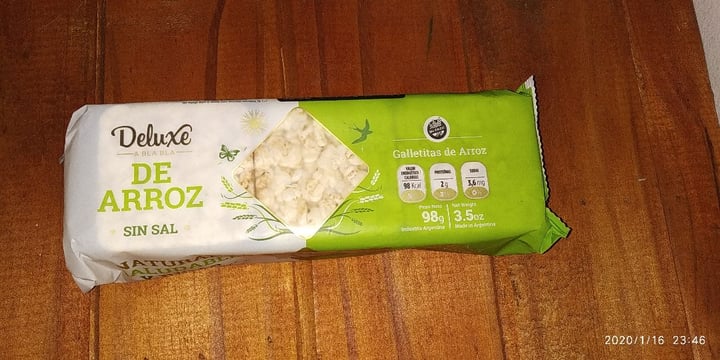 review photo of Deluxe & Bla Bla Galleta de Arroz sin Sal shared by @mastranga on 17 Jan 2020 - review