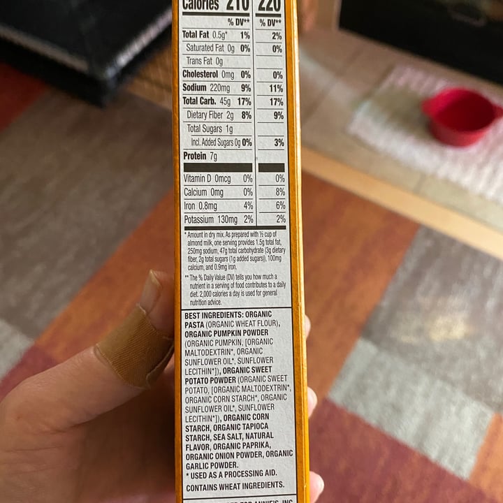 review photo of Annie’s Annie’s Organic Vegan Mac Pumpkin And Sweet Potato Creamy Sauce shared by @plantbasedlife123 on 11 Oct 2020 - review
