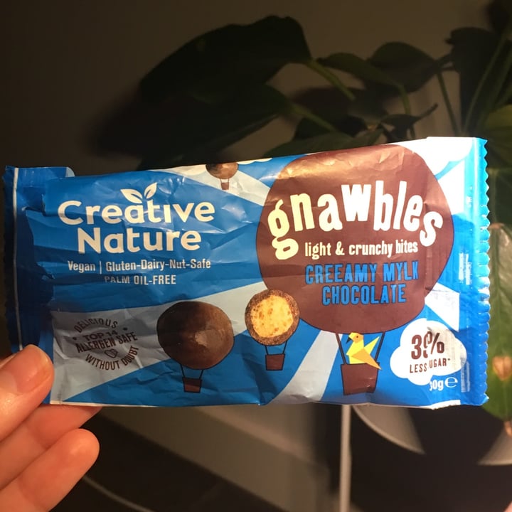 photo of Creative Nature Gnawbles Creamy Milk Chocolate shared by @veganbabe69 on  27 Aug 2021 - review