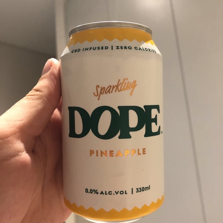 photo of DOPE Sparkling Pineapple CBD Water shared by @retief on  25 Apr 2020 - review