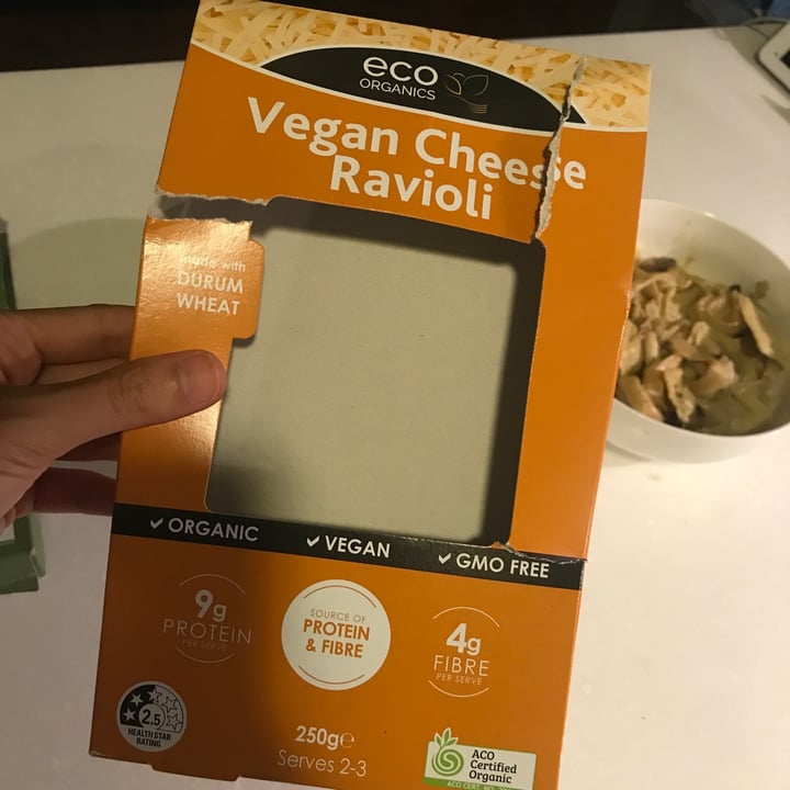 photo of eco Organics Vegan Cheese Ravioli shared by @oladyjo on  09 Oct 2020 - review
