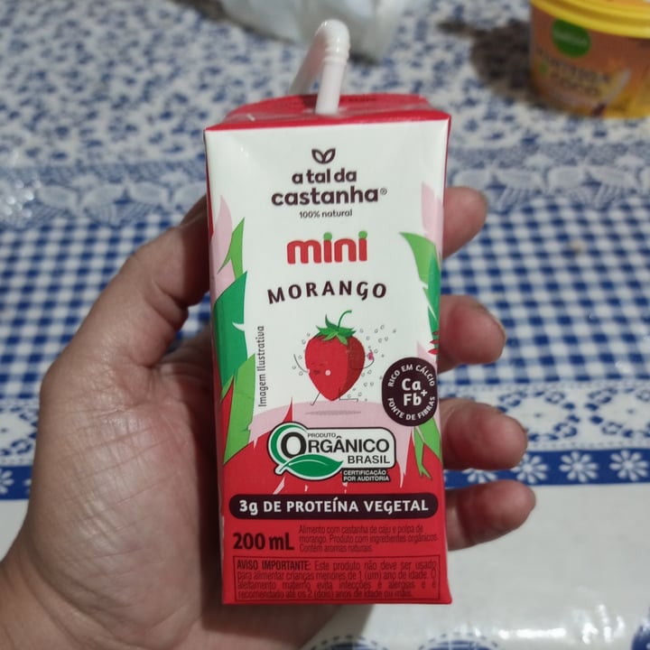 photo of A Tal da Castanha bebida de castanha de caju com morango shared by @laurinhaalvares on  20 Sep 2022 - review