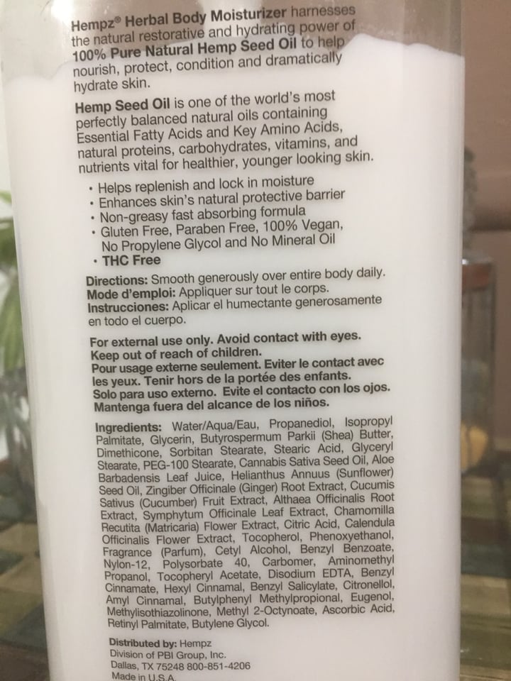 photo of Hempz Sensitive Skin Herbal Body Moisturiser shared by @jnwiley on  10 Aug 2019 - review