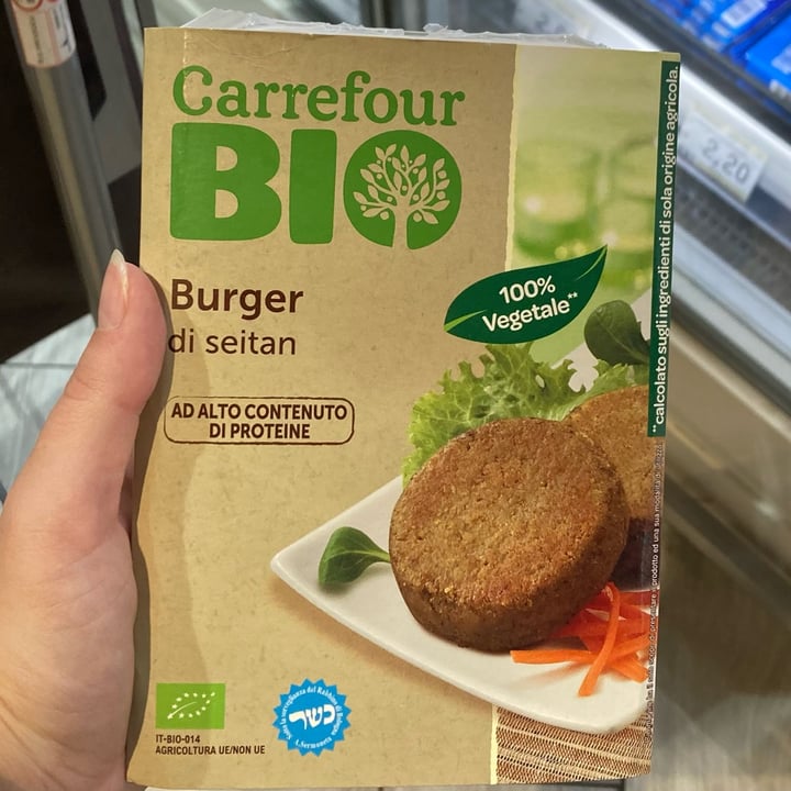 photo of Carrefour Bio Burger Di Seitan shared by @claudiiax on  14 Sep 2022 - review
