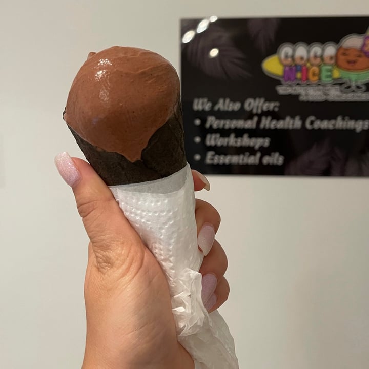 photo of Coco N'Ice Chocolate Ice Cream - Charcoal Waffle Cone shared by @jamiewoodrum on  26 Aug 2021 - review