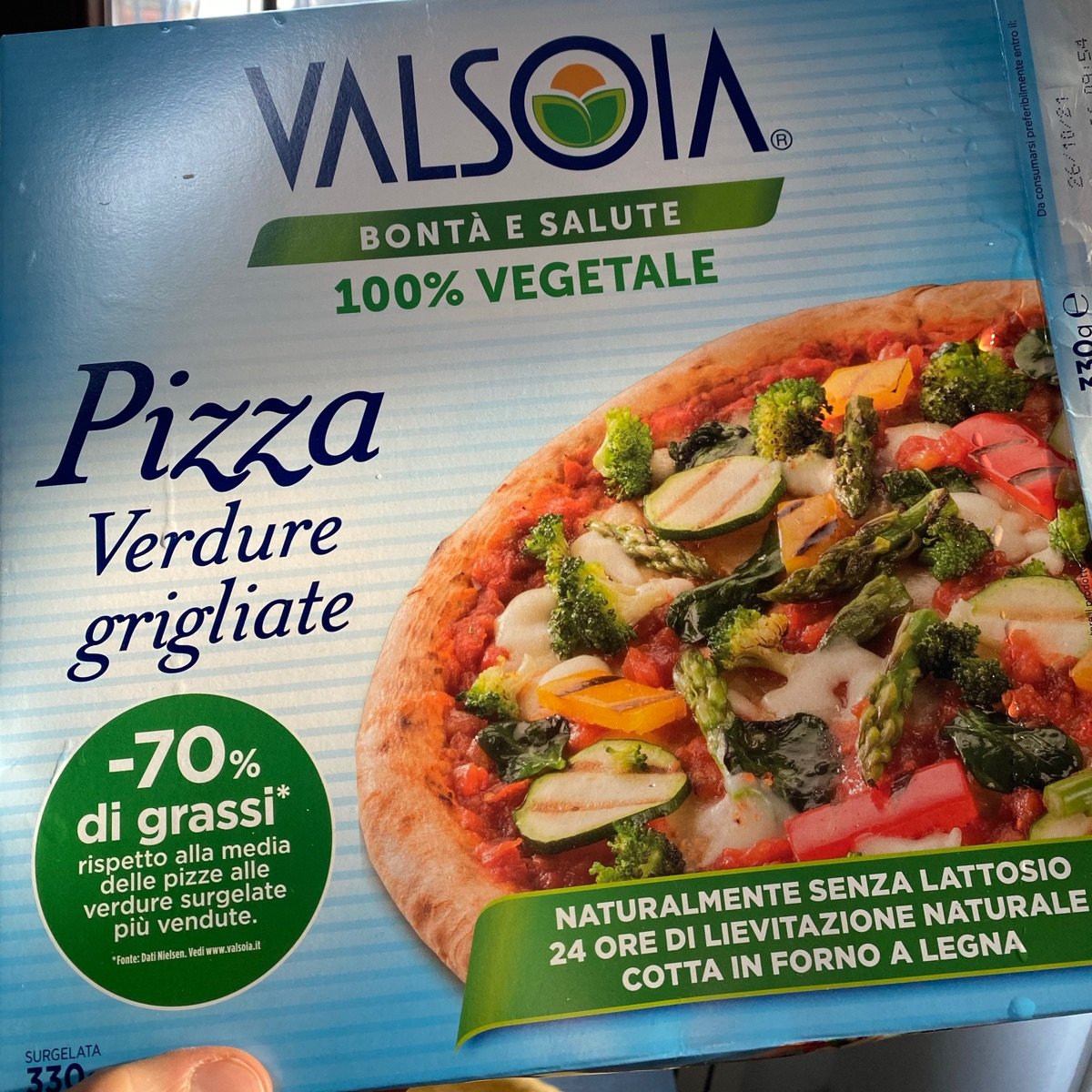 Pizza Vegetale Surgelata Senza Lattosio con Verdure Grigliate - Valsoia