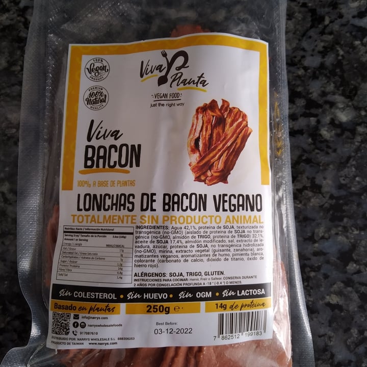 photo of Viva Planta Viva Bacon shared by @javieranimalvegano on  12 Jul 2021 - review