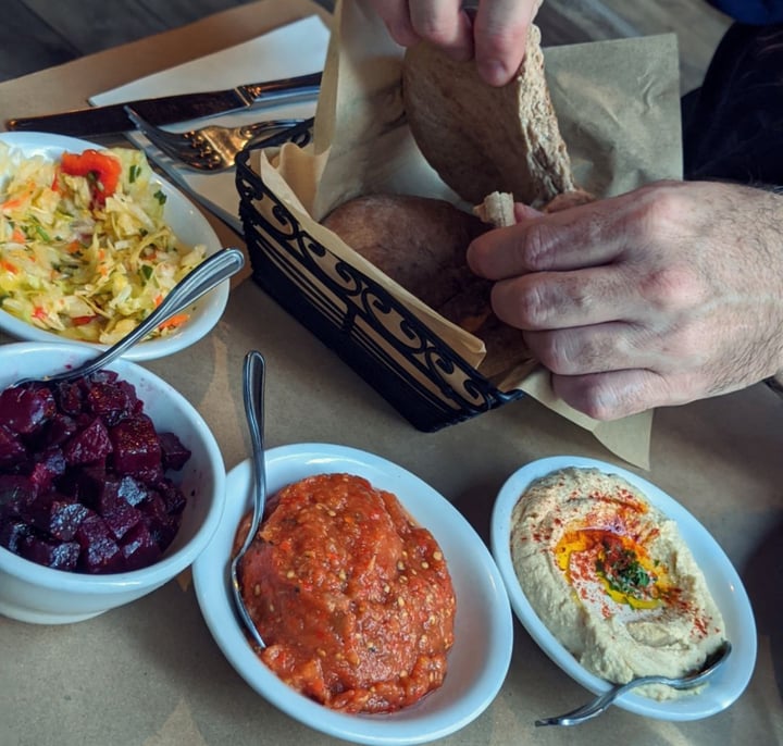 photo of Oren's Hummus Mixed Sampler shared by @somethingaboutfood on  08 Jan 2020 - review