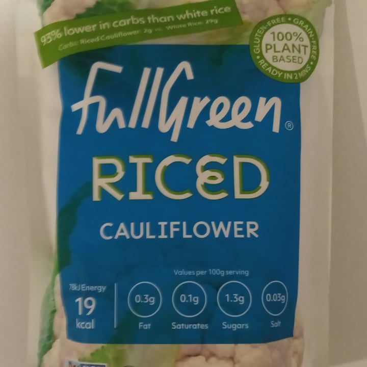 photo of Fullgreen Riced Cauliflower shared by @aoifemcveigh on  23 Dec 2021 - review