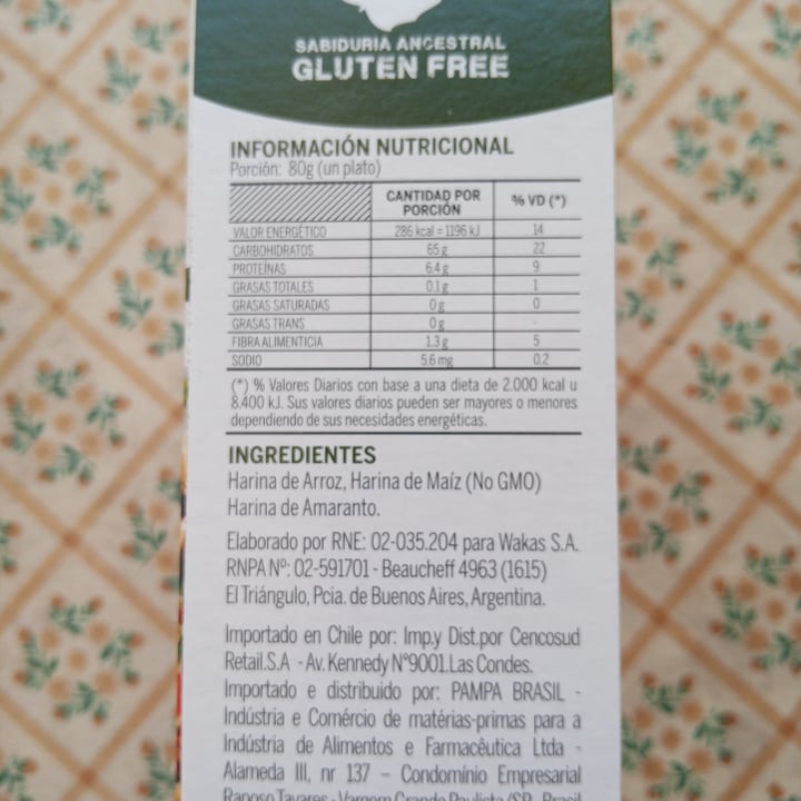 photo of Wakas Pasta Multicereal con Amaranto shared by @andyeb on  14 Mar 2021 - review