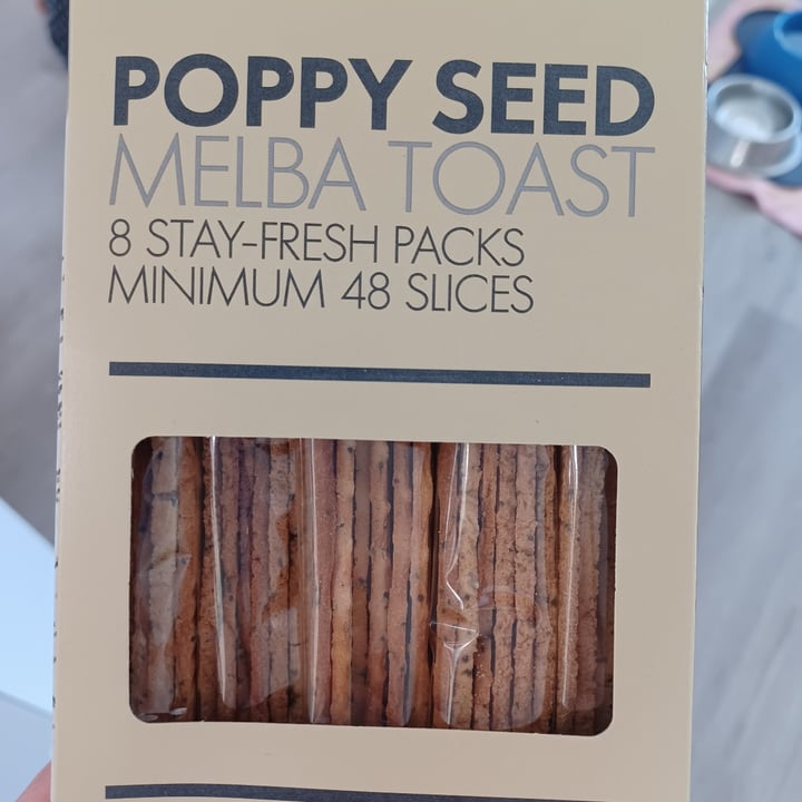 photo of Woolworths Food Poppy Seed Melba Toast shared by @campsbayvegan on  22 Aug 2022 - review