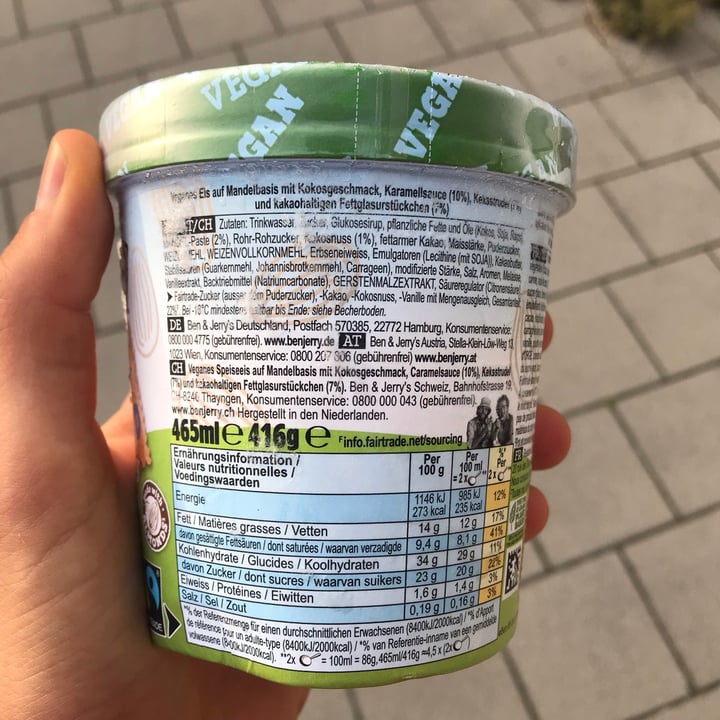 photo of Ben & Jerry's Coconutterly Caramel’d Non-Dairy Ice Cream shared by @david- on  20 Sep 2021 - review