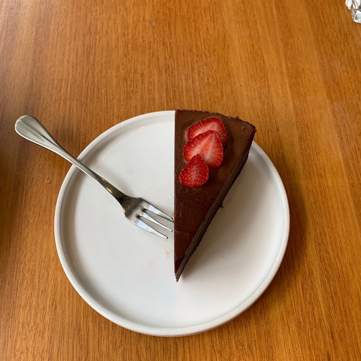 photo of The Living Cafe Vegan Raw chocolate “cheesecake” shared by @babli on  28 Aug 2020 - review