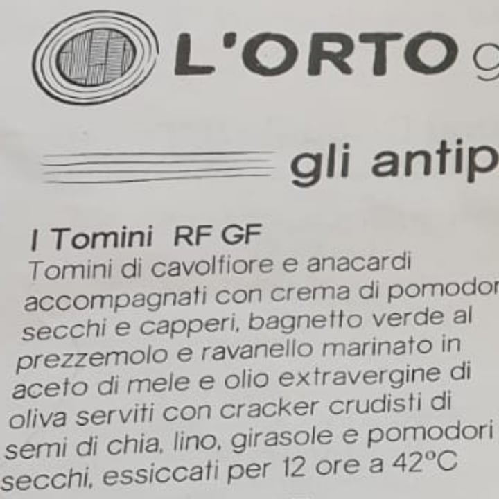 photo of L'Orto già Salsamentario - Vegan & raw food I tomini shared by @iaialuna on  15 May 2021 - review