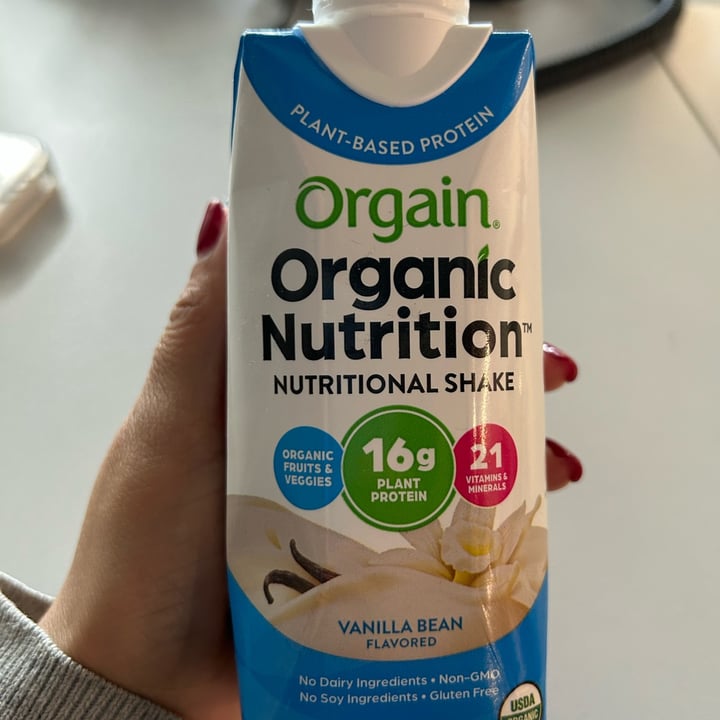 photo of Orgain Vegan Organic Nutrition Shake - Vanilla Bean Flavor shared by @veganeandoporelmundo on  11 Dec 2022 - review