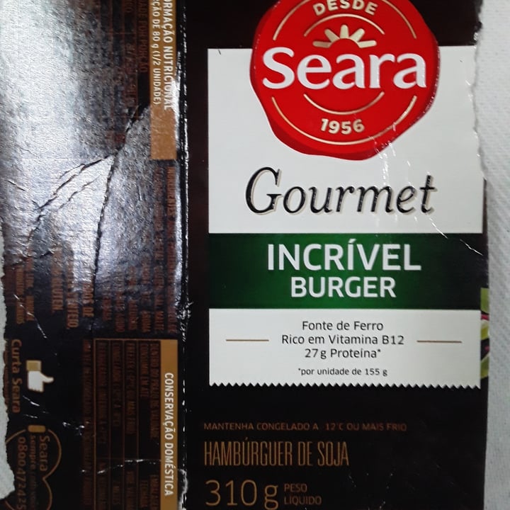 review photo of Seara gourmet Incrível burger shared by @kkyyaarraa on 24 Apr 2022 - review