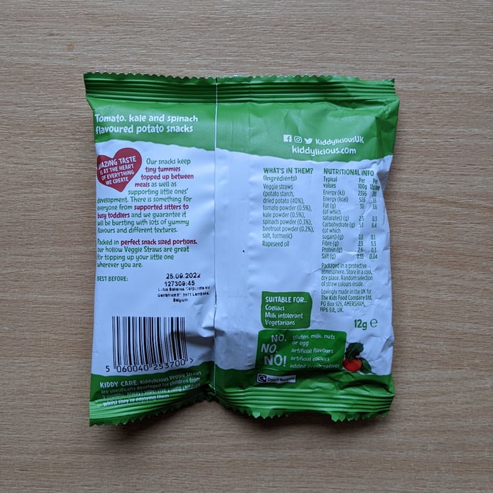photo of KiddyLicious Veggie Straws shared by @katchan on  14 Sep 2022 - review