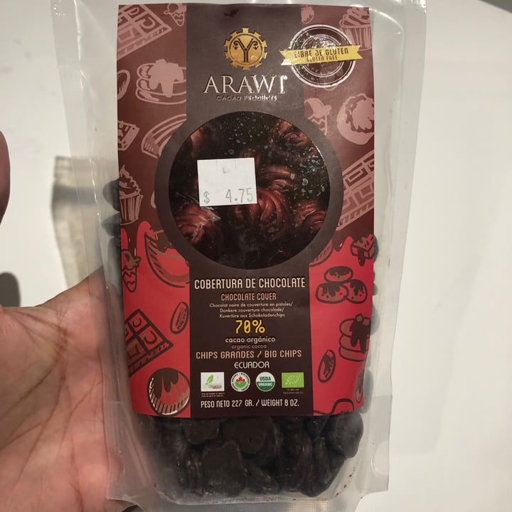 photo of ARAWI Chispas de chocolate Grandes ( 70 % ) shared by @ivanjimenes on  25 Jun 2020 - review
