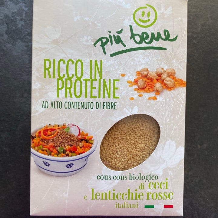photo of Piú bene Cous cous ceci e lenticchie rosse shared by @erikarabbi on  24 Apr 2021 - review